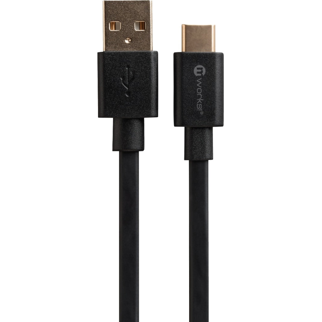 mworks! mPOWER! Flat Type-C Sync & Charge Cable 2.0 Meter Black