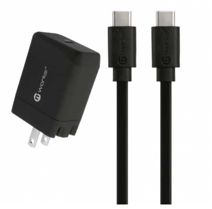 mworks! mPOWER! PD Home Charger 6 FT Type-C to Type-C Cable Black